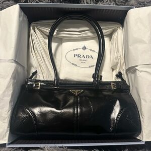 Prada Medium Leather Top Handbag